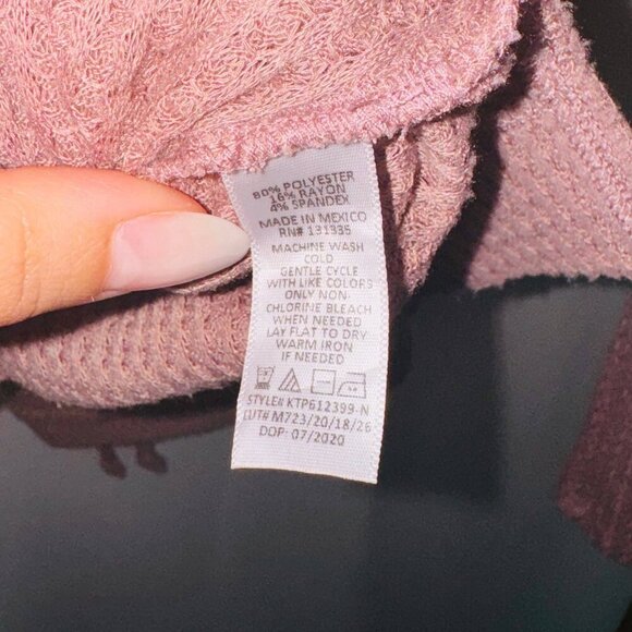 Socialite Womens Medium Stretch Regular V-Neck Elastic Waist Coordinate Set Pink - Picture 6 of 7